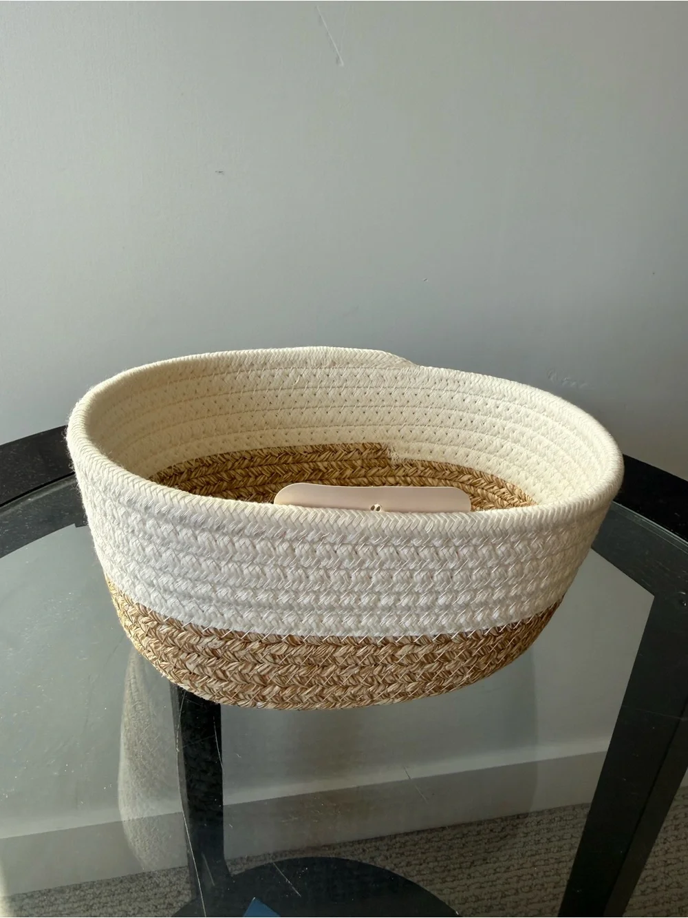 Target Brightroom Cream and Natural Two-Tone Woven Basket